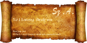 Szilassy Andrea névjegykártya