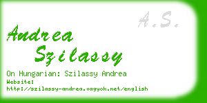 andrea szilassy business card